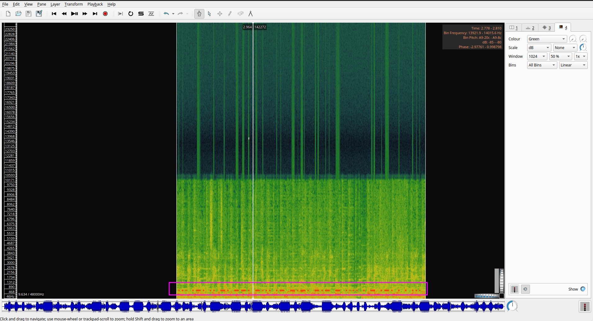Blinkybill Spectrogram